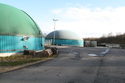 Eingangsbereich der Biogasanlage